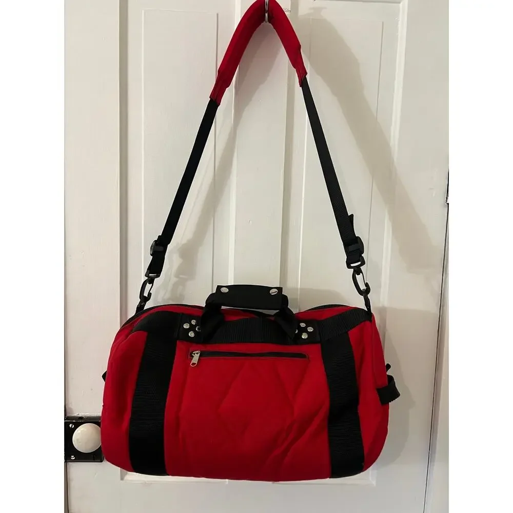 Club Glove Waikoloa Hawaii vintage small red duffel bag carry on bag luggage gym